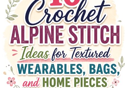 Crochet Alpine Stitch Ideas for Textured Wearables Bags and Home Pieces