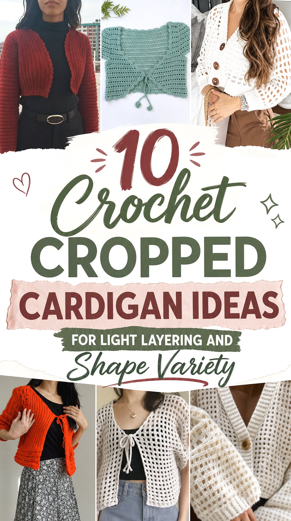 Crochet Cropped Cardigan Ideas for Light Layering and Shape Variety