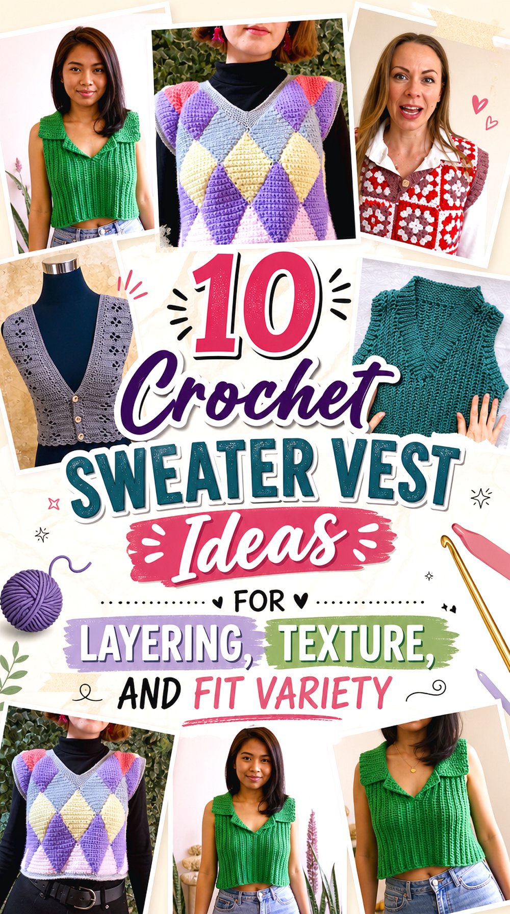 Crochet Sweater Vest Ideas for Layering Texture and Fit Variety