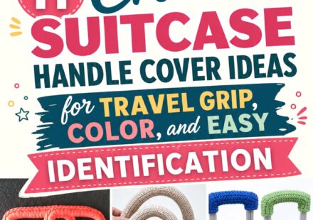 Crochet Suitcase Handle Cover Ideas for Travel Grip Color and Easy Identification