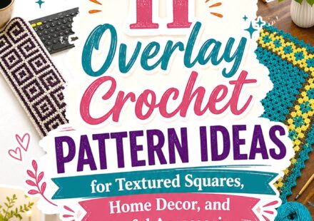 Overlay Crochet Pattern Ideas for Textured Squares Home Decor and Useful Accessories