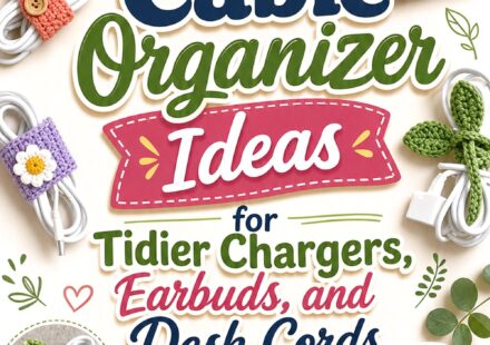 Crochet Cable Organizer Ideas for Tidier Chargers Earbuds and Desk Cords