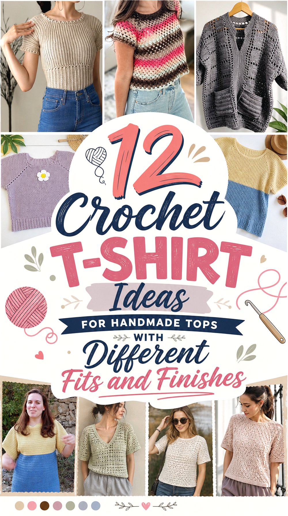 Crochet T Shirt Ideas for Handmade Tops with Different Fits and Finishes