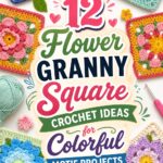 Flower Granny Square Crochet Ideas for Colorful Motif Projects