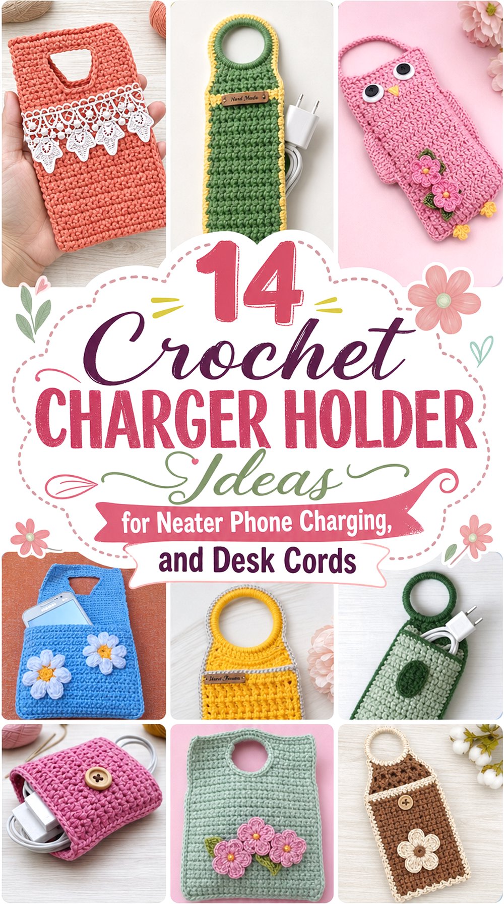 Crochet Charger Holder Ideas for Neater Phone Charging