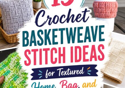 Crochet Basketweave Stitch Ideas for Textured Home Bag and Wearable Projects