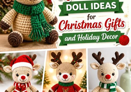 Crochet Reindeer Doll Ideas for Christmas Gifts and Holiday Decor
