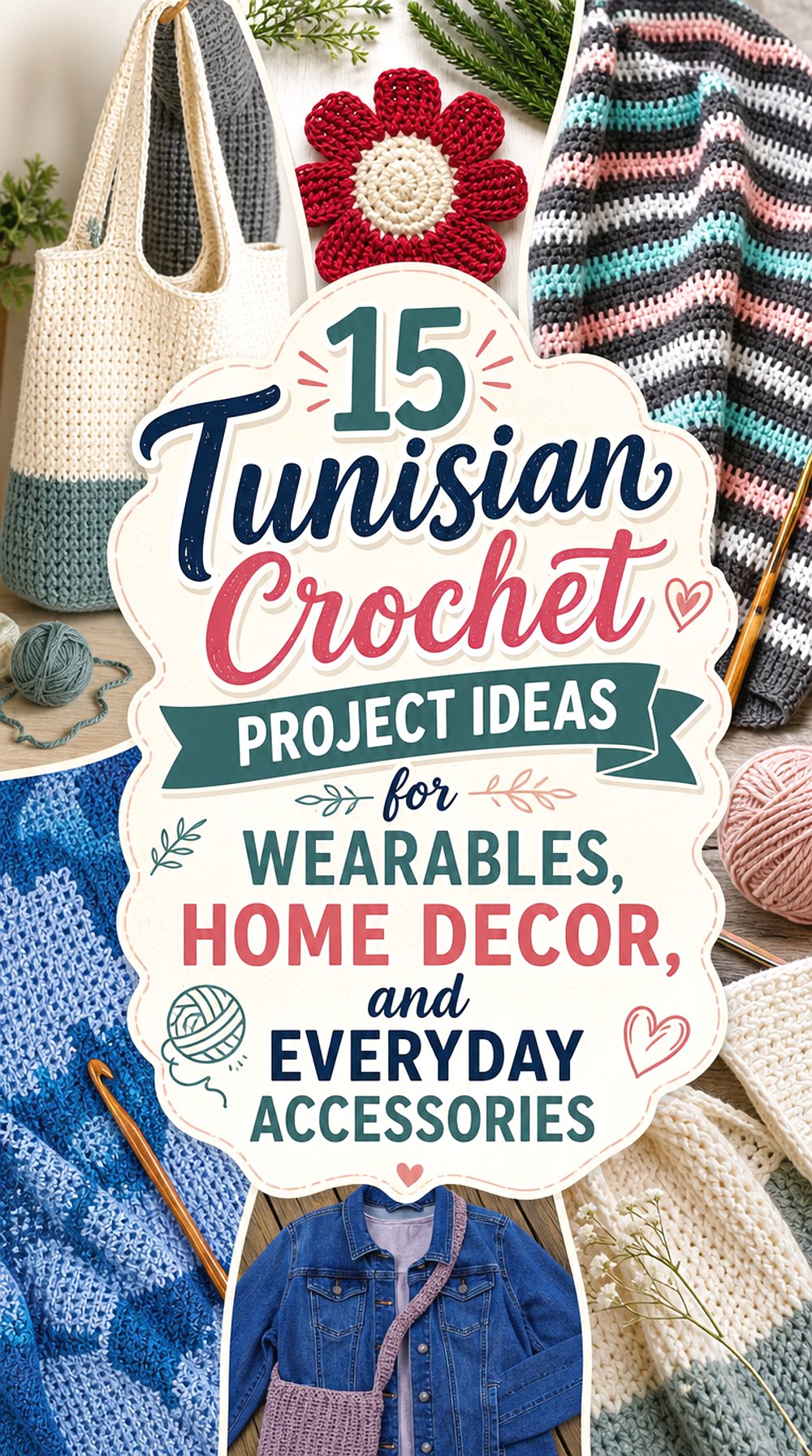 Tunisian Crochet Project Ideas for Wearables Home Decor and Everyday Accessories