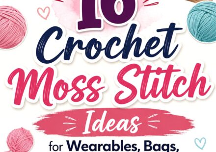 Crochet Moss Stitch Ideas for Wearables Bags Blankets and Home Pieces