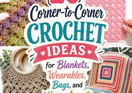 Corner to Corner Crochet Ideas for Blankets Wearables Bags and Home Accents