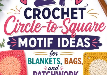 Crochet Circle to Square Motif Ideas for Blankets Bags and Patchwork Projects