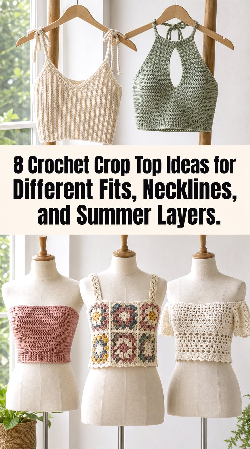 Crochet Crop Top Ideas for Different Fits Necklines and Summer Layers