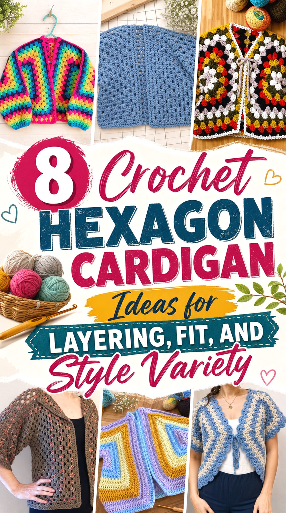 Crochet Hexagon Cardigan Ideas for Layering Fit and Style Variety