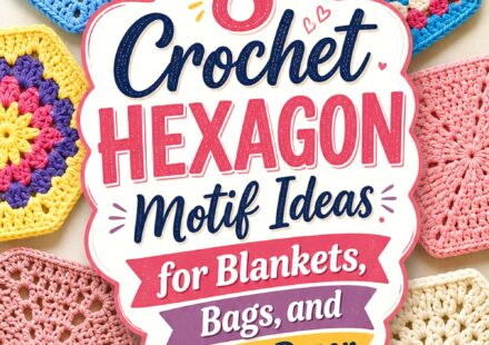 Crochet Hexagon Motif Ideas for Blankets Bags and Home Decor