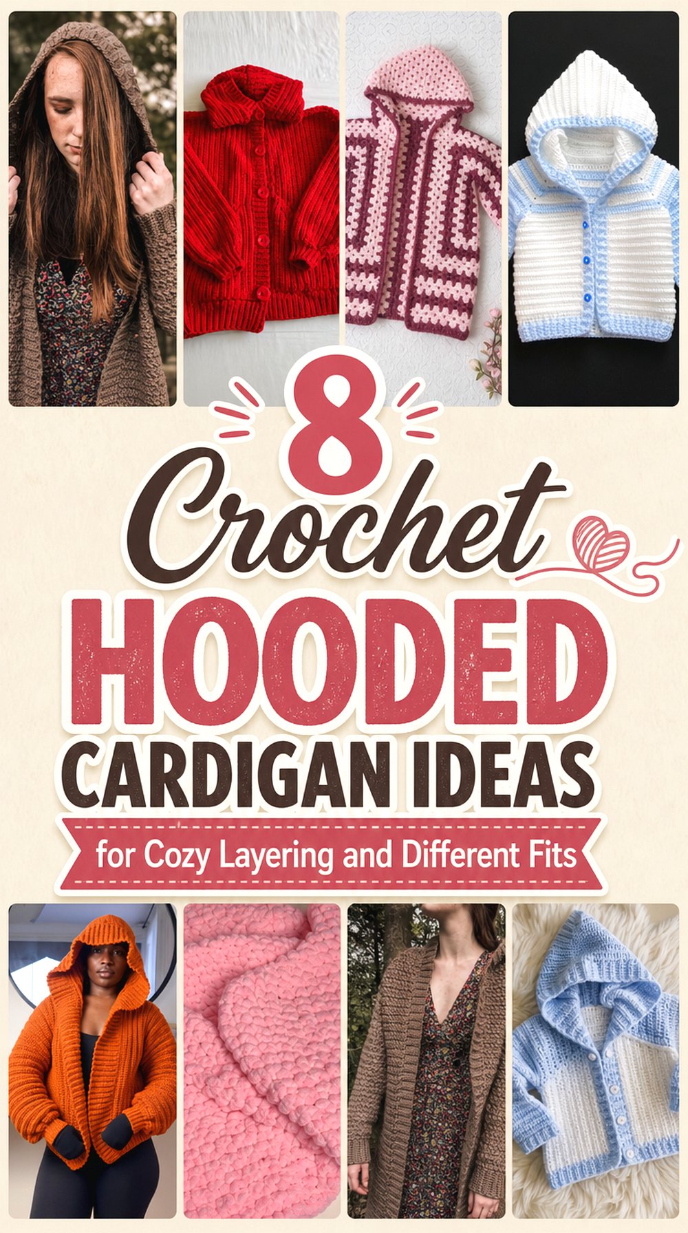 Crochet Hooded Cardigan Ideas for Cozy Layering and Different Fits
