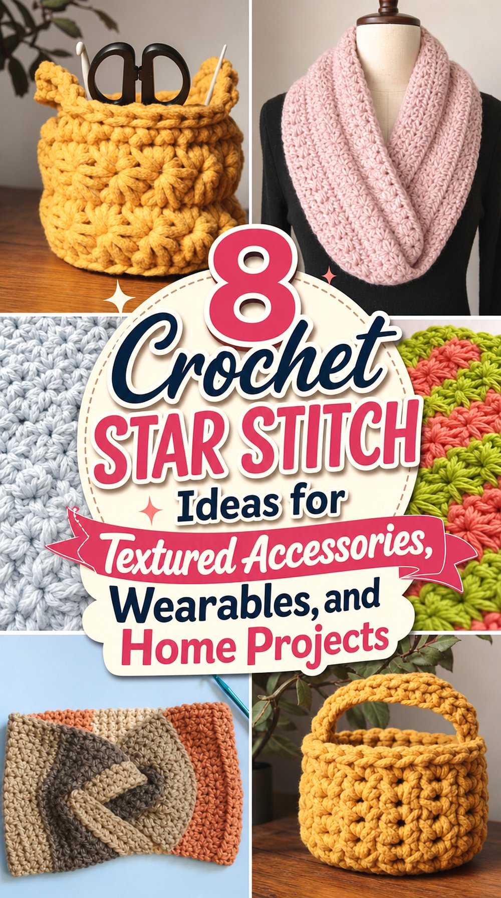 Crochet Star Stitch Ideas for Textured Accessories Wearables and Home Projects
