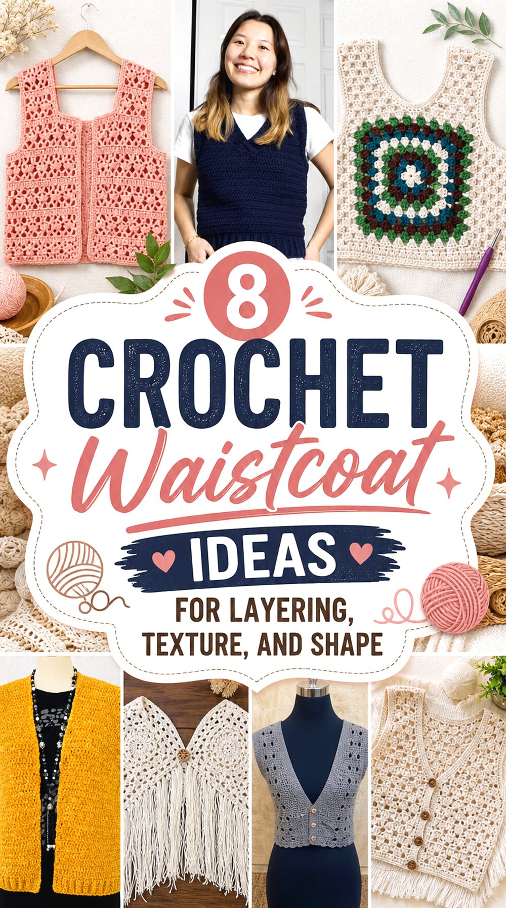 Crochet Waistcoat Ideas for Layering Texture and Shape