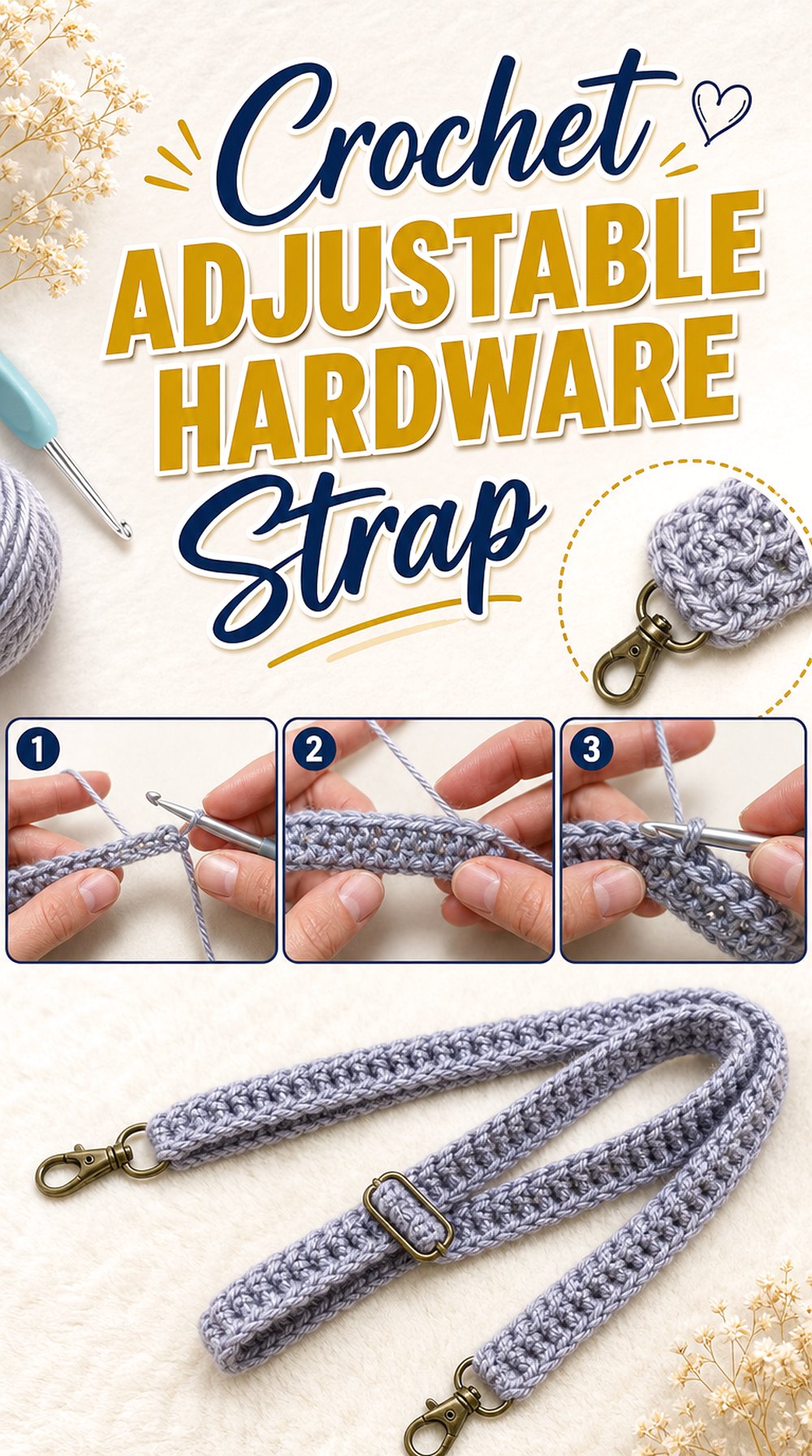 Crochet Adjustable Hardware Strap