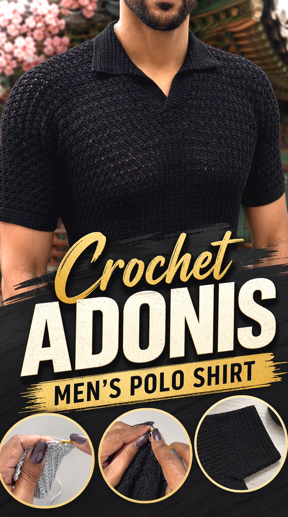 Crochet Adonis Men’s Polo Shirt