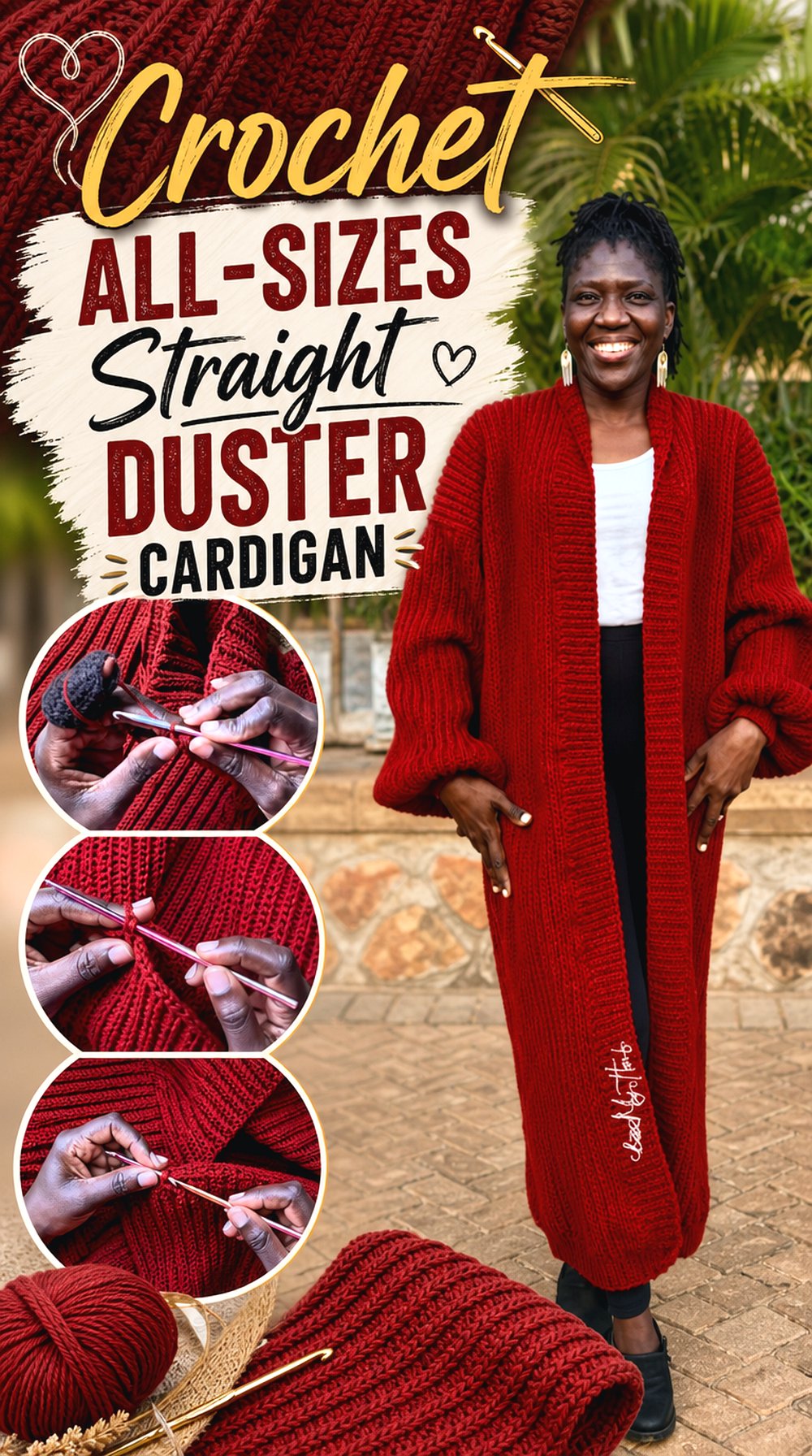 Crochet All Sizes Straight Duster Cardigan
