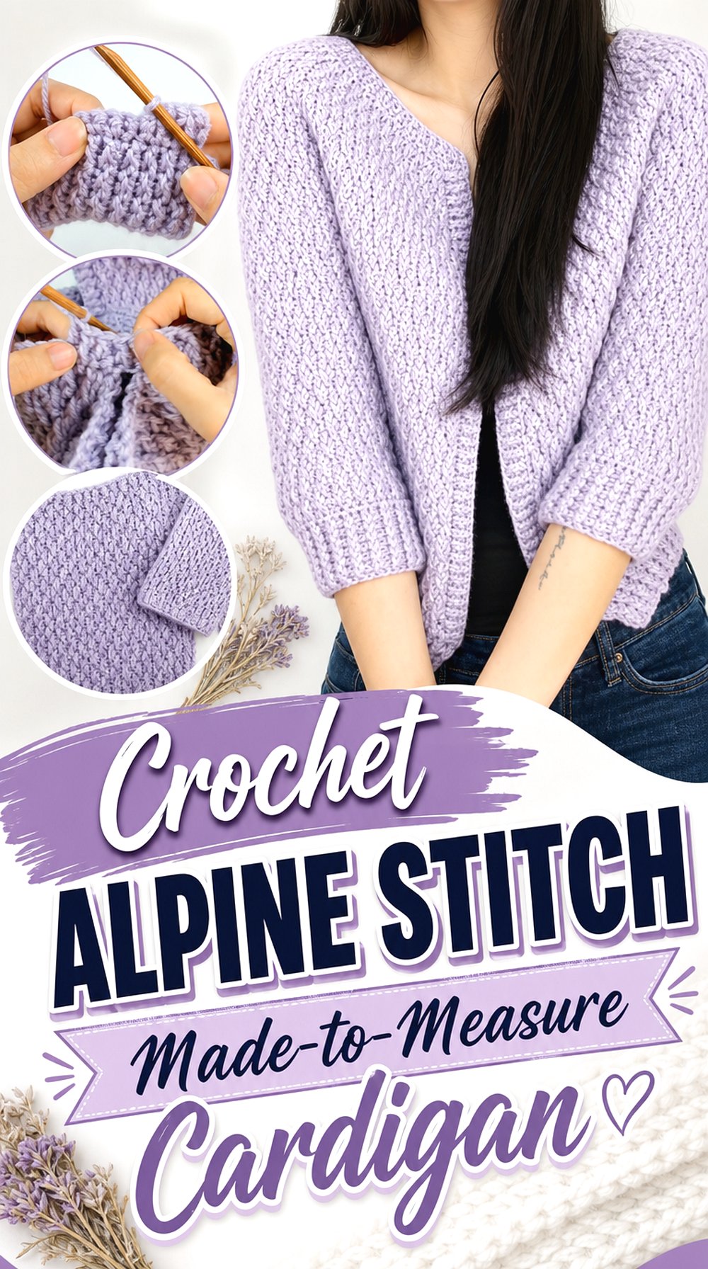 Crochet Alpine Stitch Made to Measure Cardigan