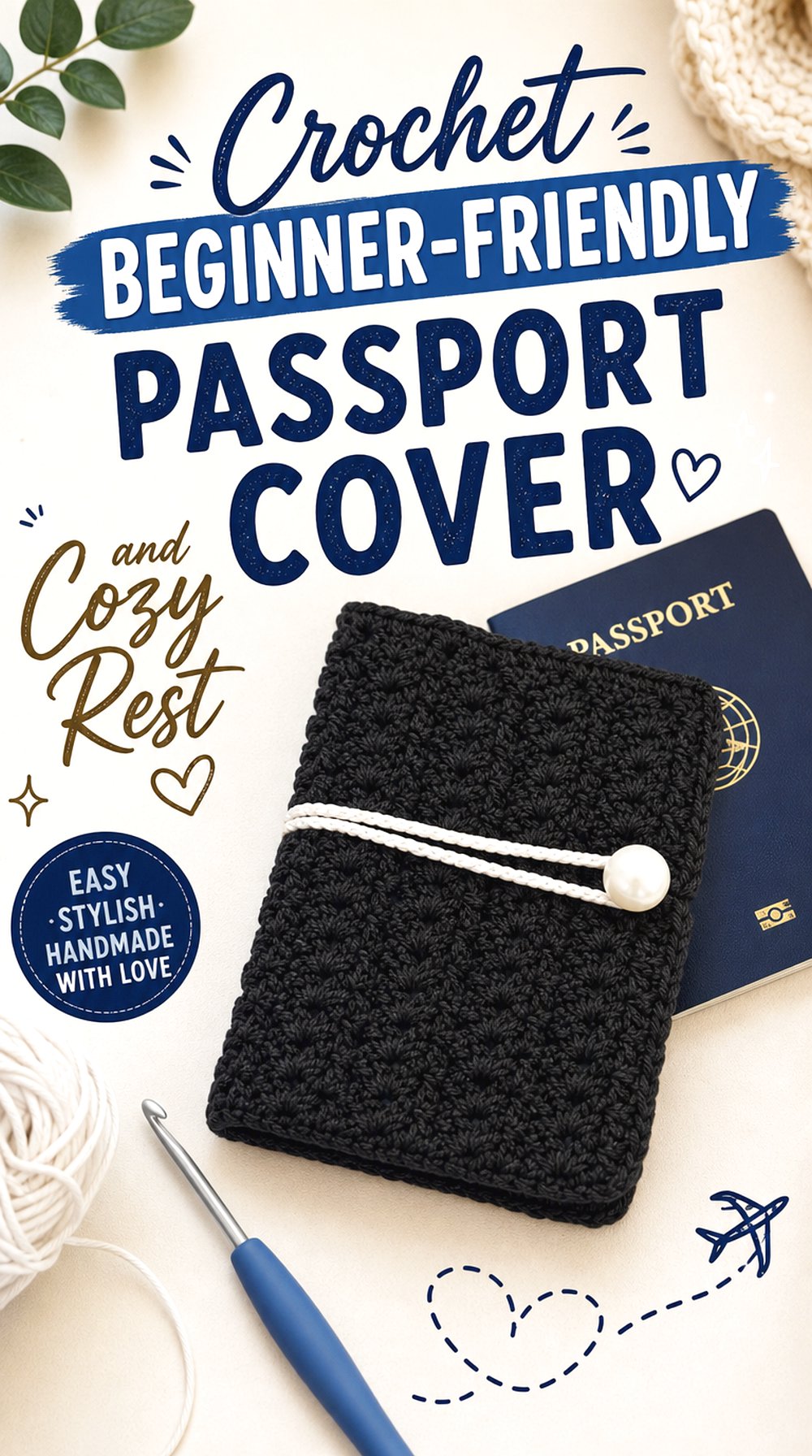 Crochet Beginner Friendly Passport Cover