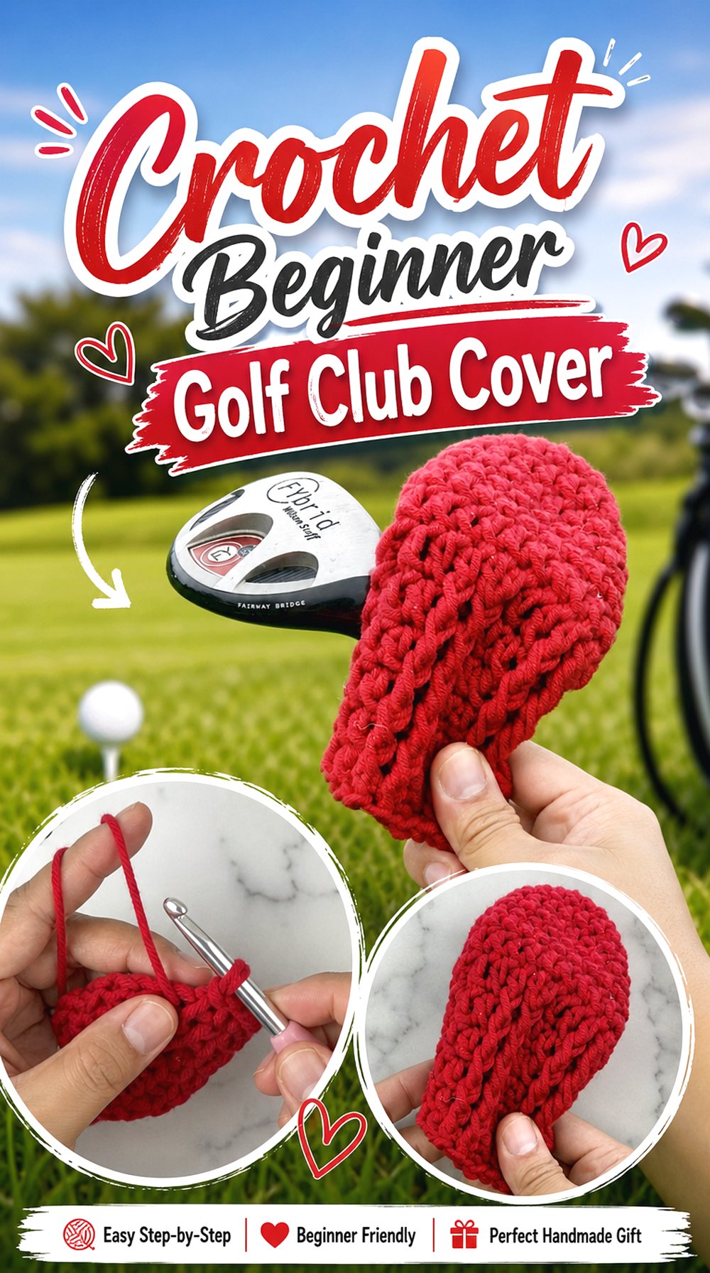 Crochet Beginner Golf Club Cover
