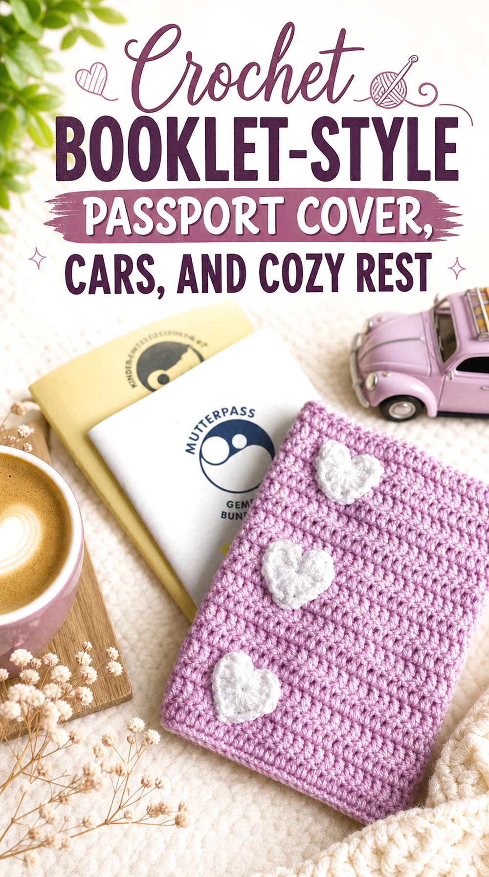Crochet Booklet Style Passport Cover