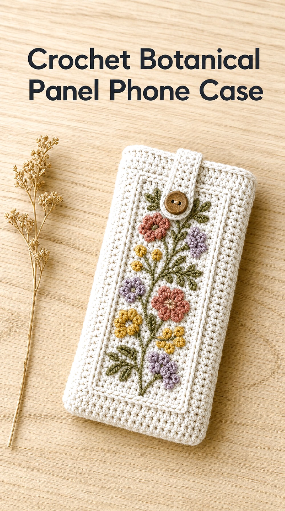 Crochet Botanical Panel Phone Case