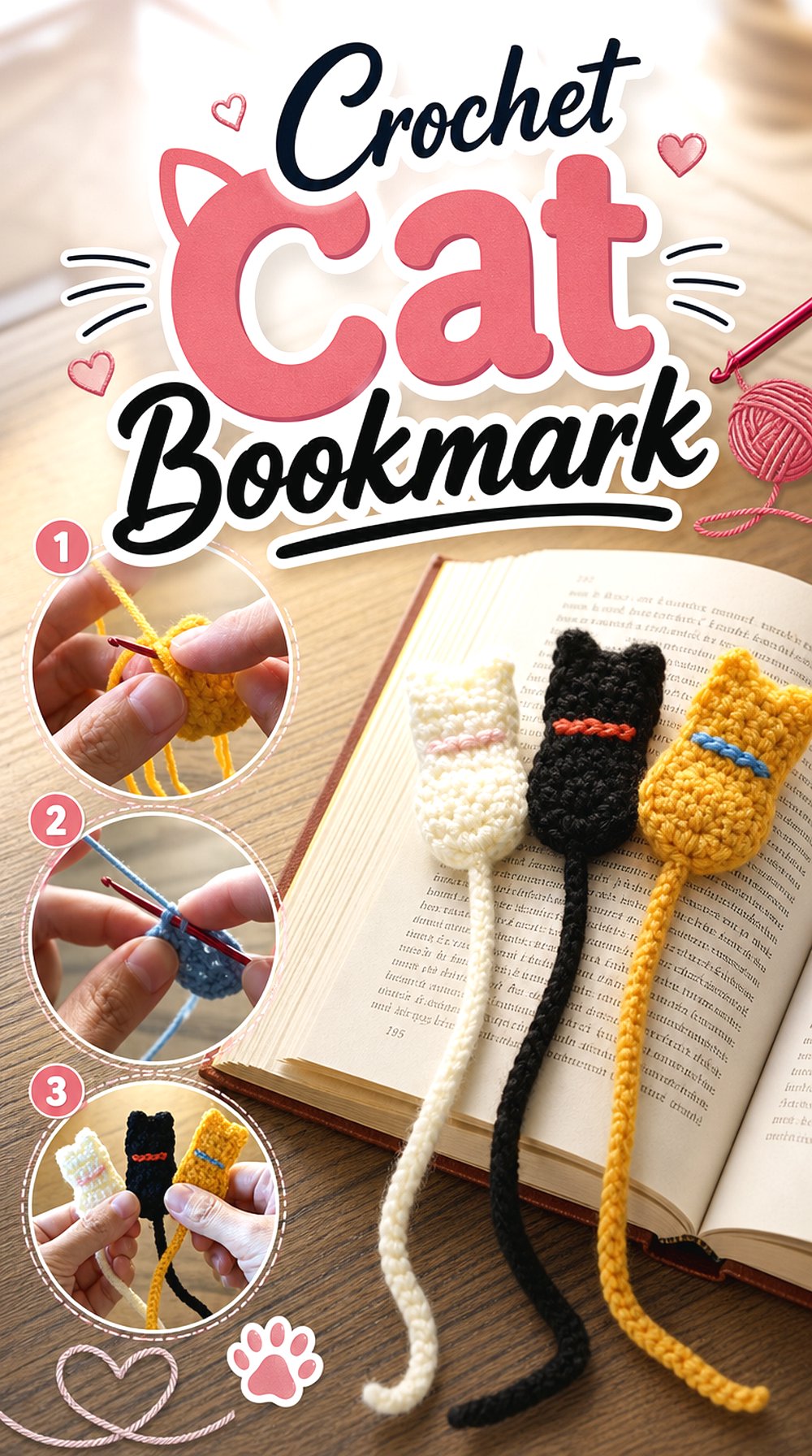 Crochet Cat Bookmark