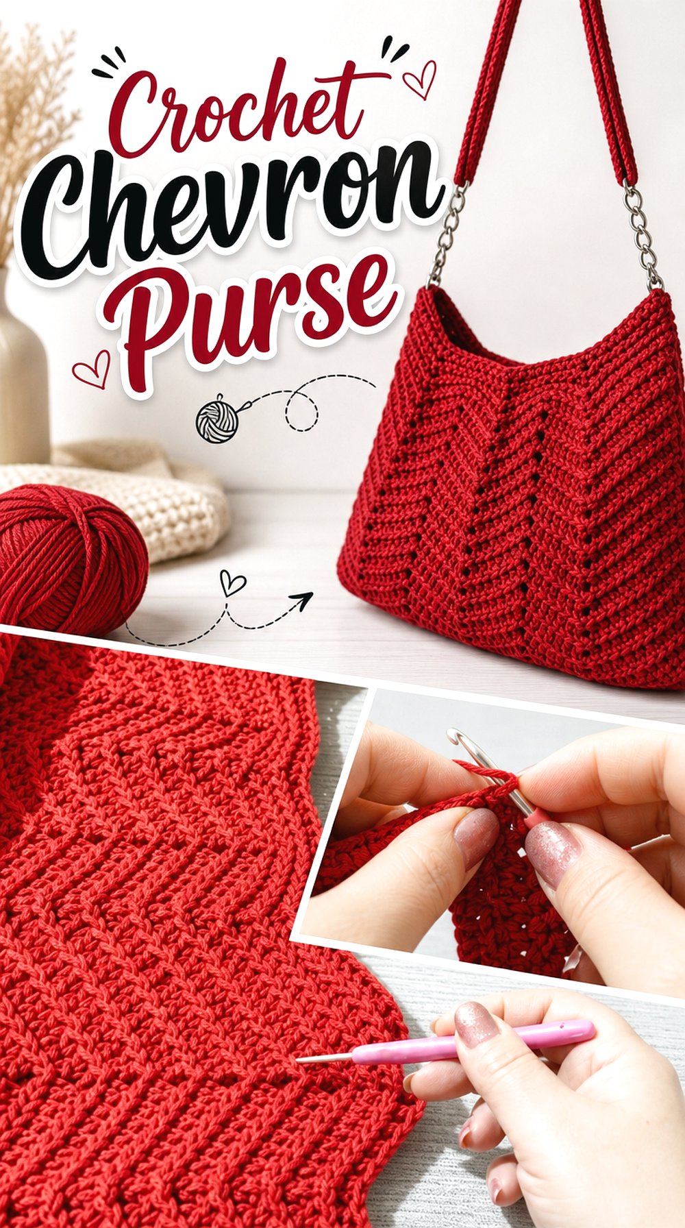Crochet Chevron Purse
