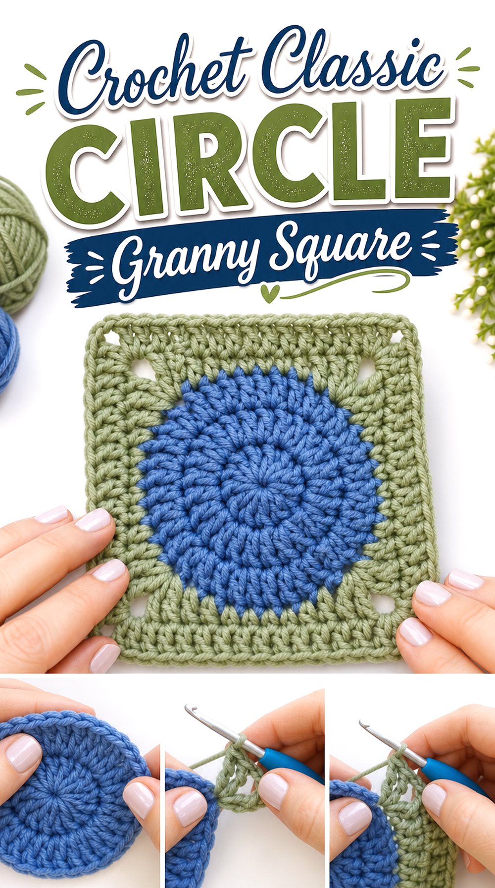 Crochet Classic Circle Granny Square