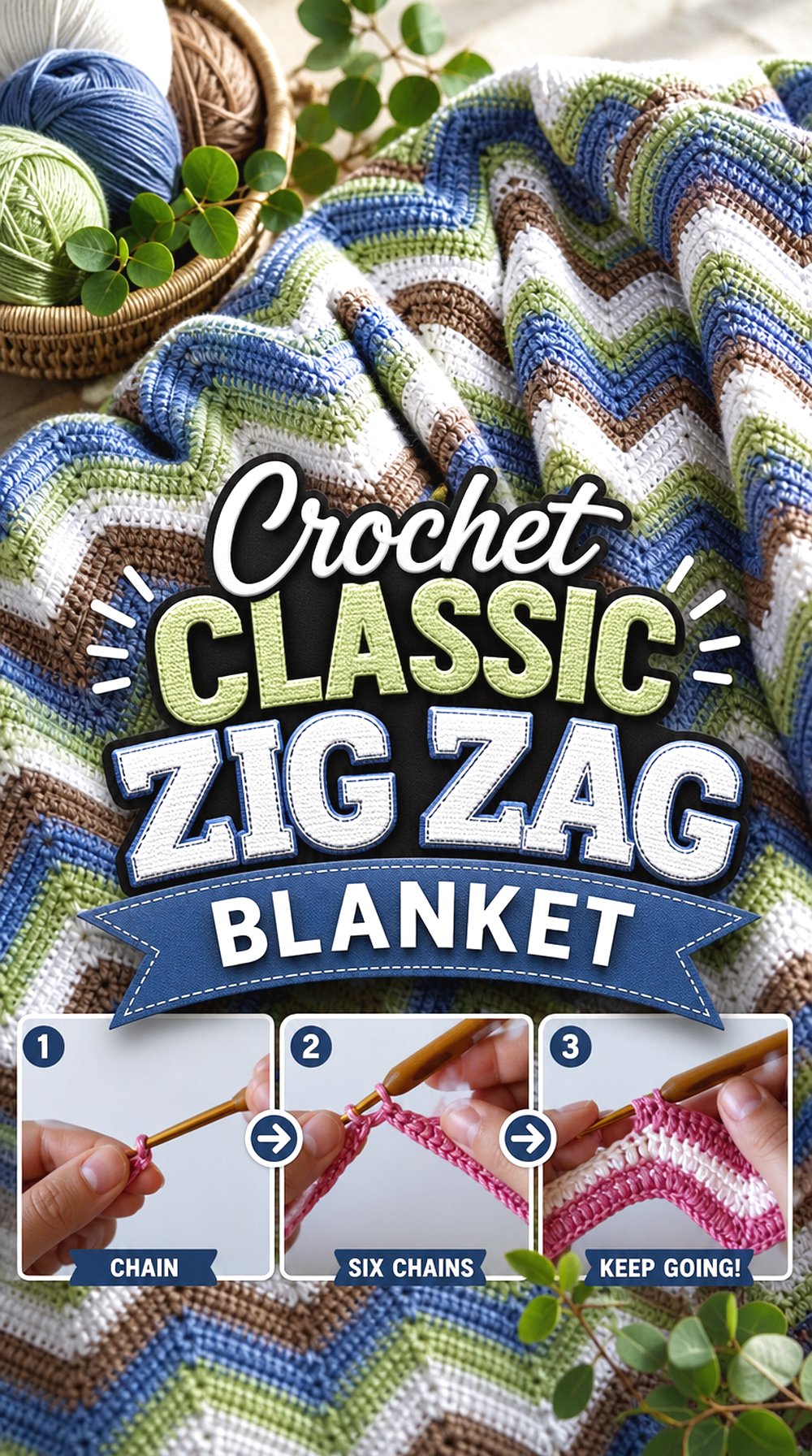 Crochet Classic Zig Zag Blanket