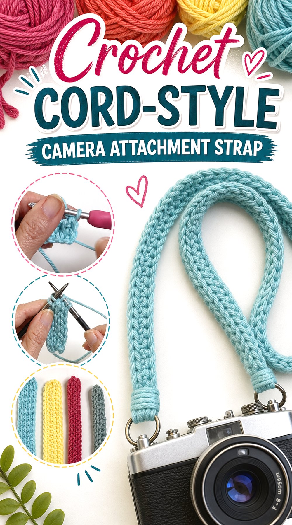 Crochet Cord Style Camera Attachment Strap