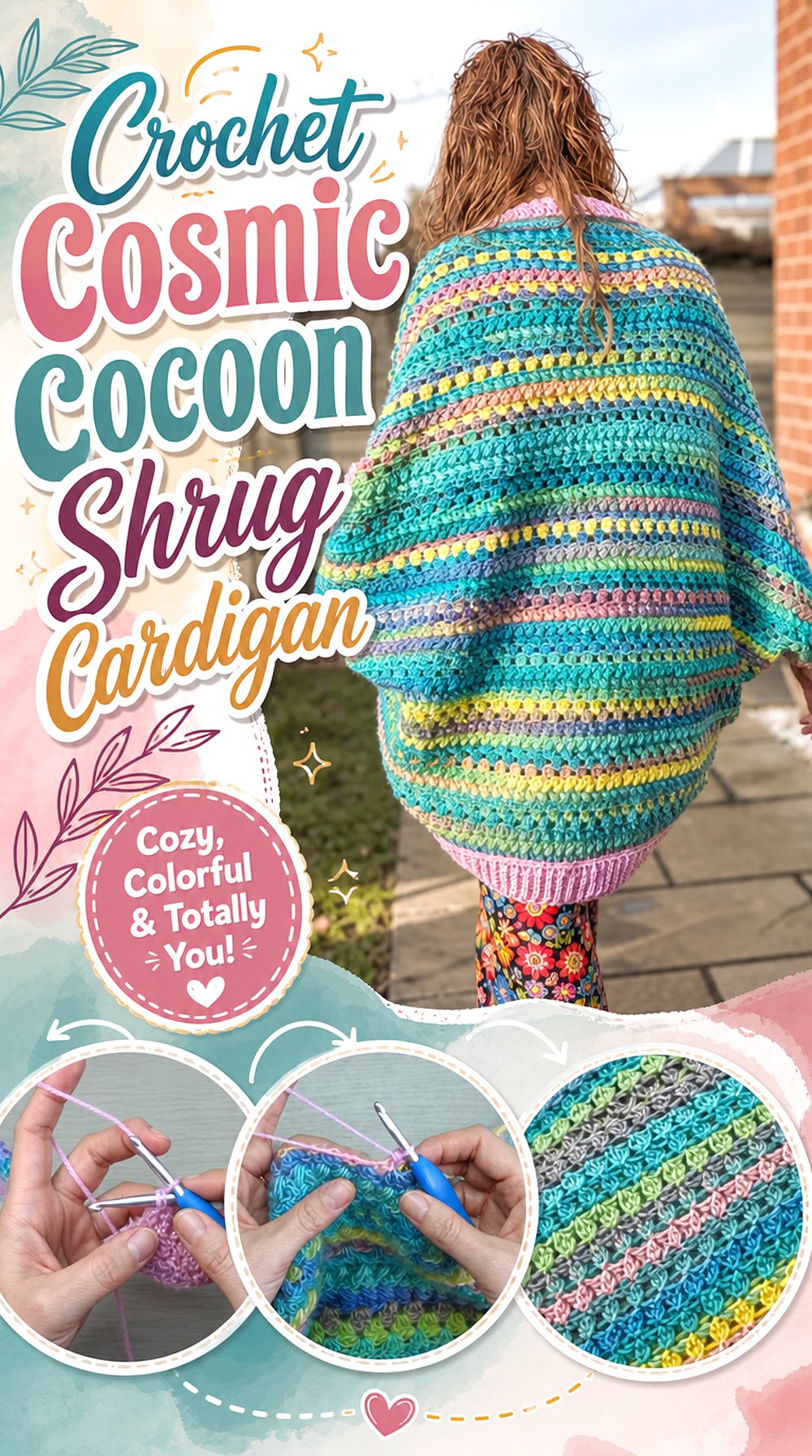 Crochet Cosmic Cocoon Shrug Cardigan