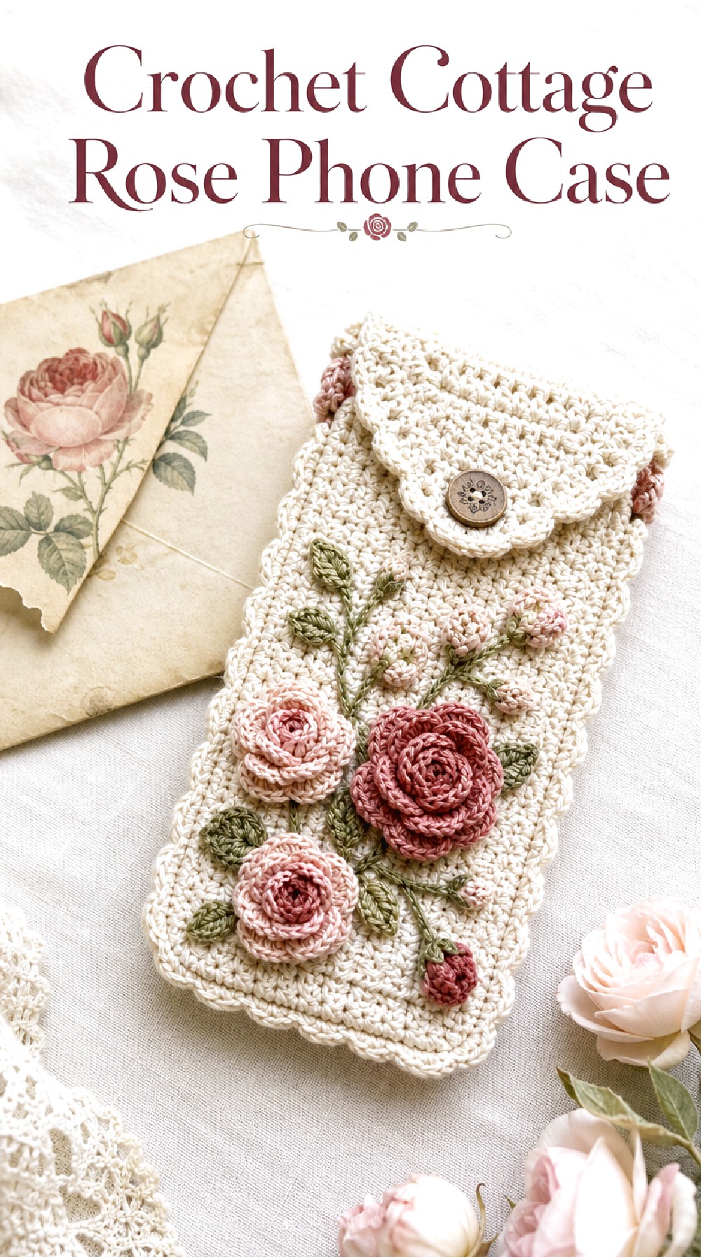 Crochet Cottage Rose Phone Case