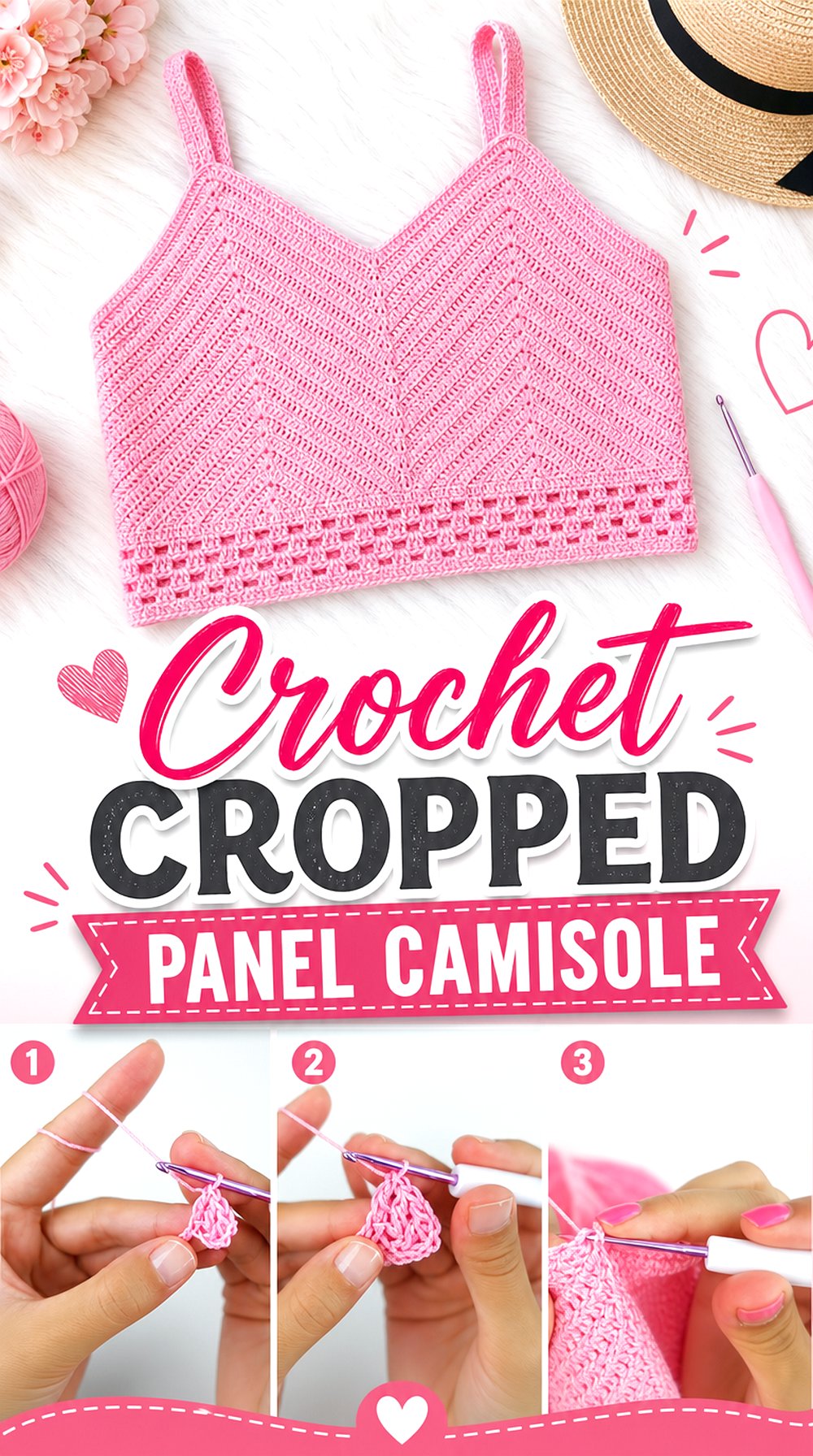 Crochet Cropped Panel Camisole