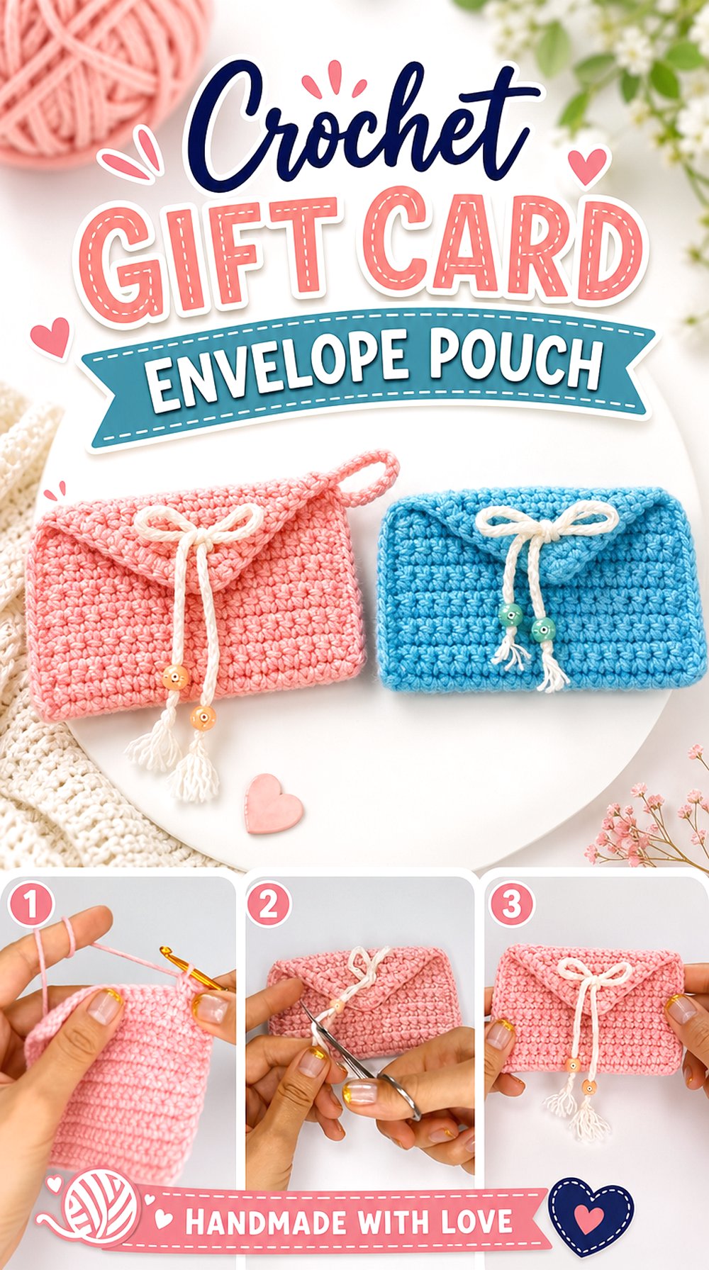 Crochet Gift Card Envelope Pouch