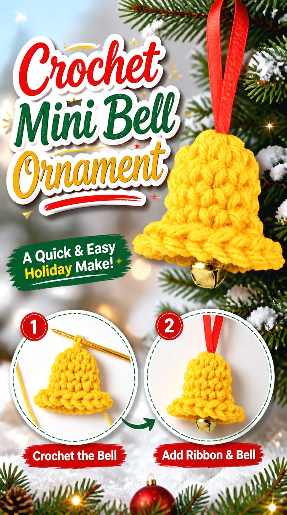 Crochet Mini Bell Ornament