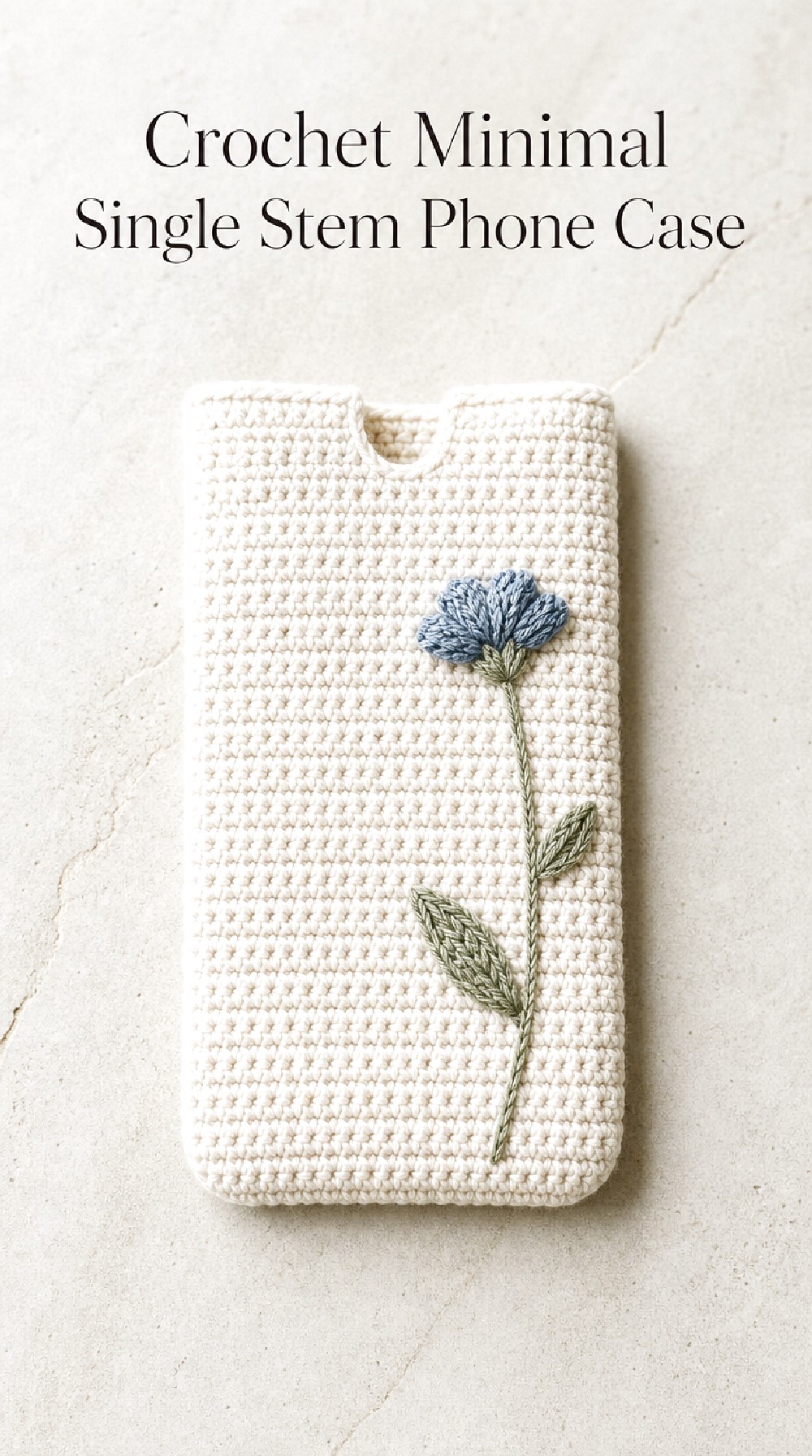 Crochet Minimal Single Stem Phone Case