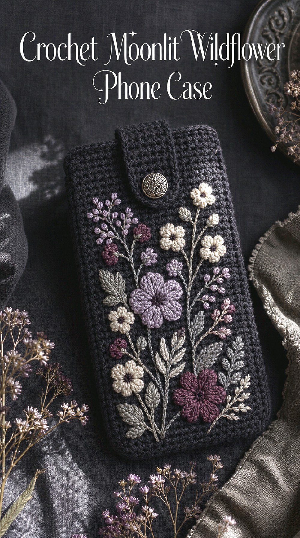 Crochet Moonlit Wildflower Phone Case