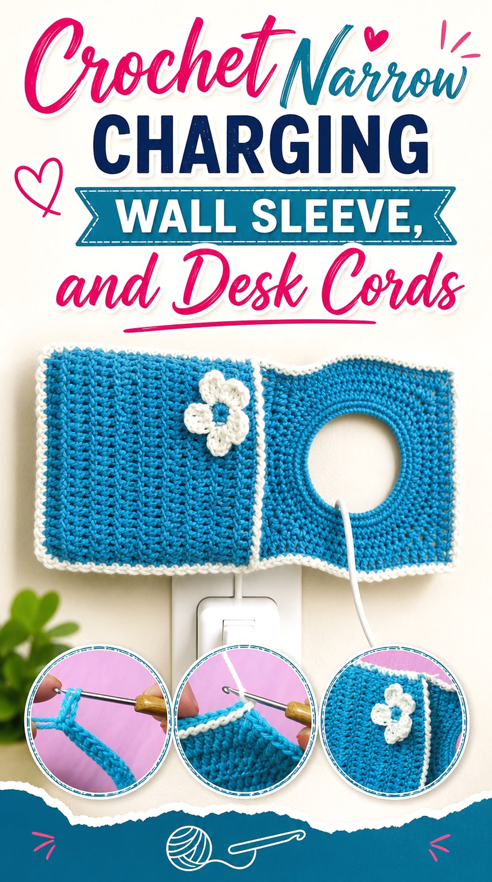 Crochet Narrow Charging Wall Sleeve