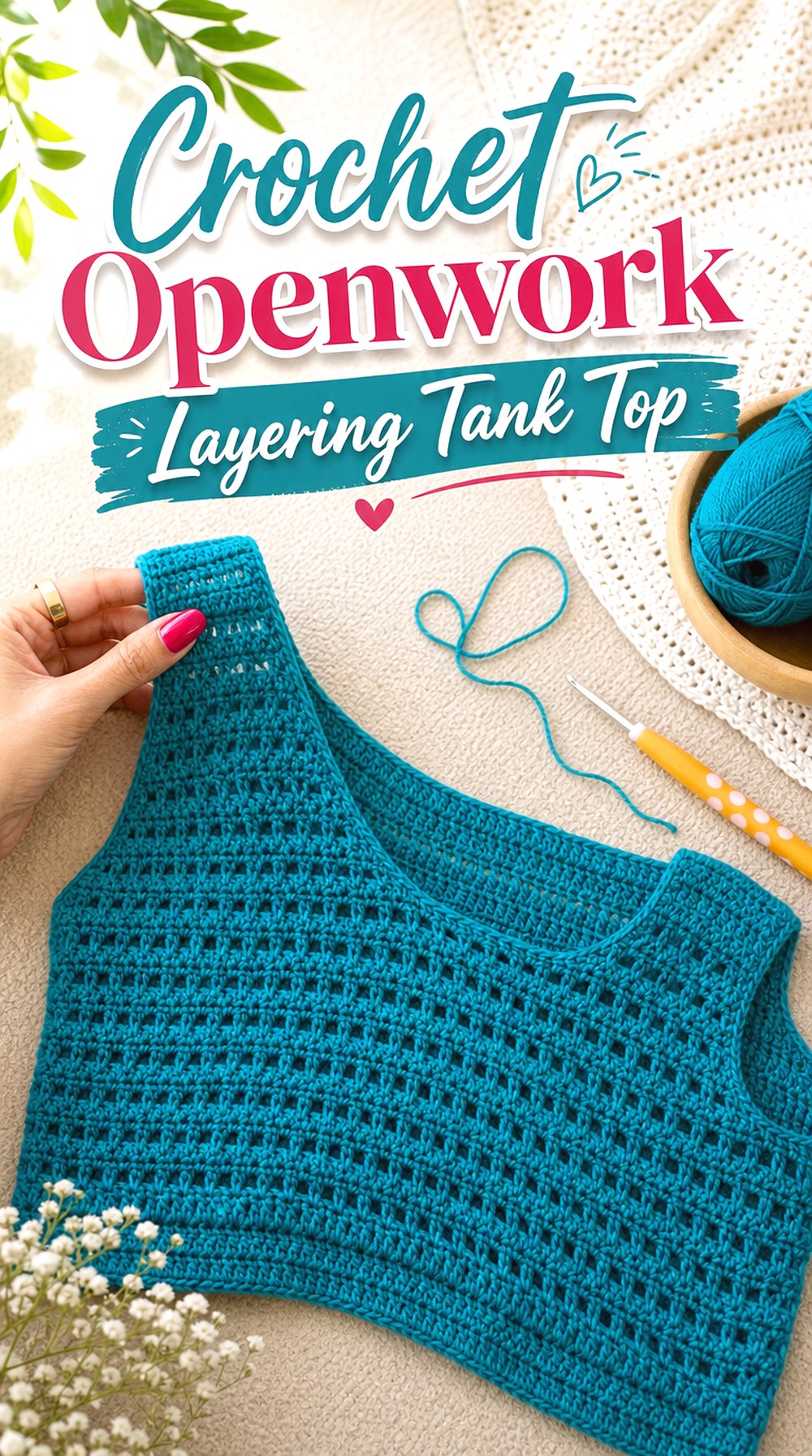 Crochet Openwork Layering Tank Top