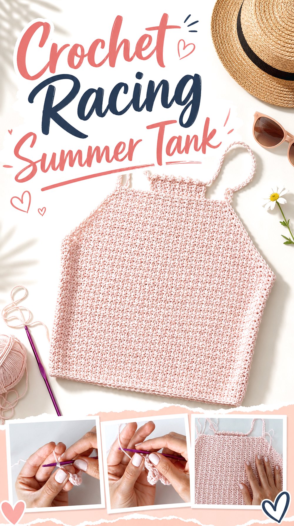 Crochet Racing Summer Tank