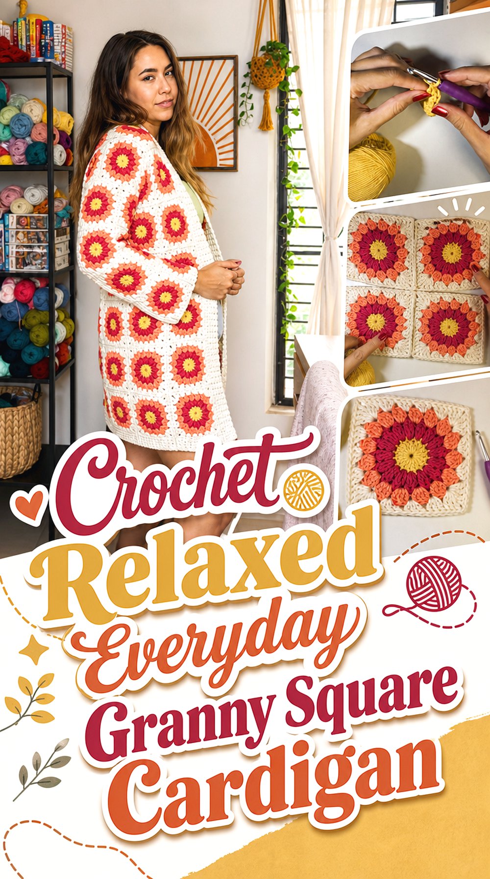 Crochet Relaxed Everyday Granny Square Cardigan