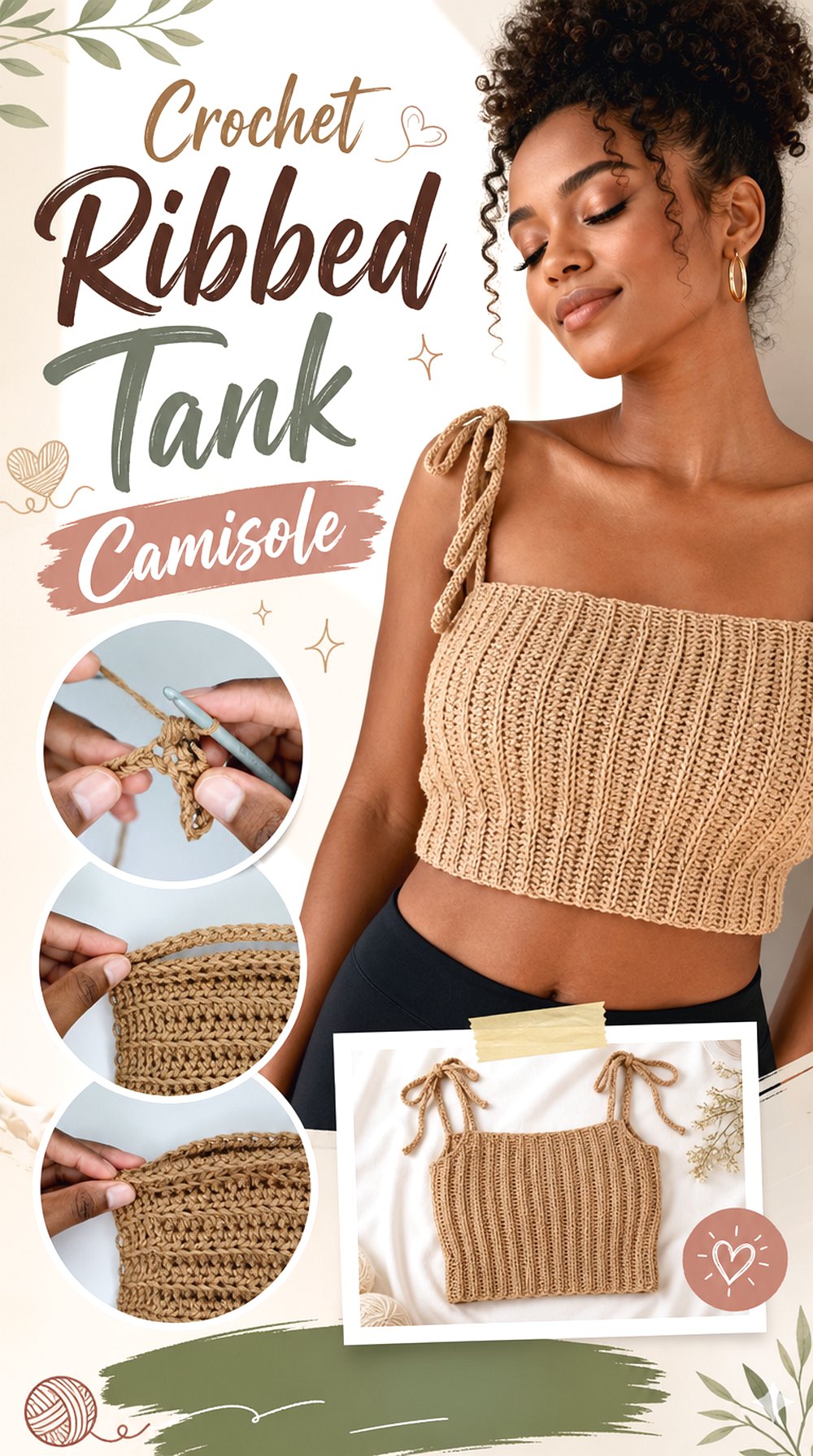 Crochet Ribbed Tank Camisole