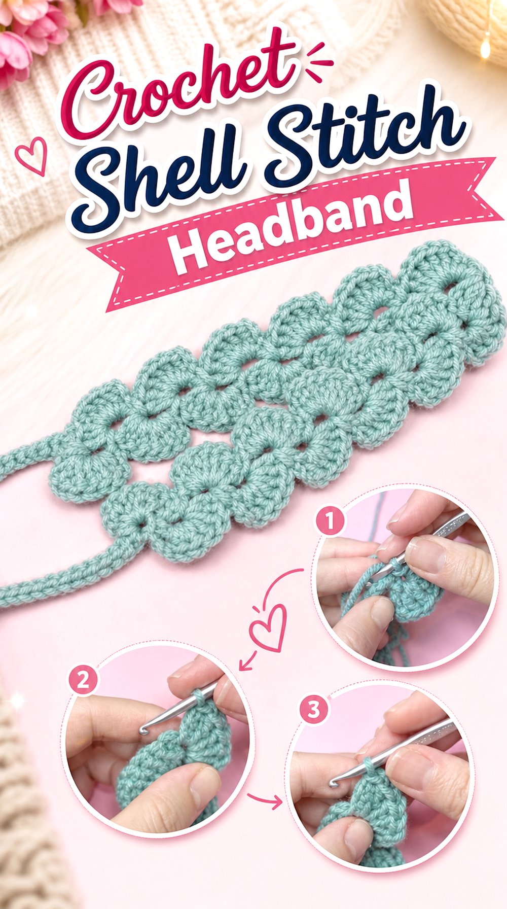 Crochet Shell Stitch Headband