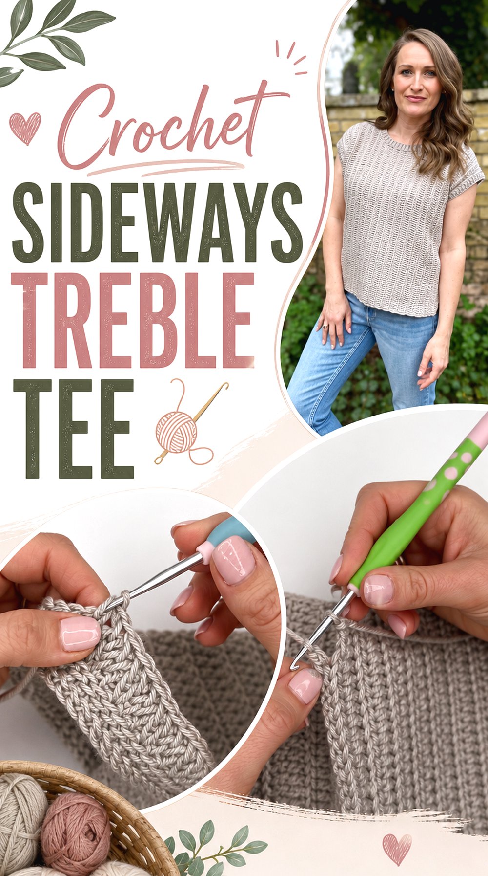 Crochet Sideways Treble Tee