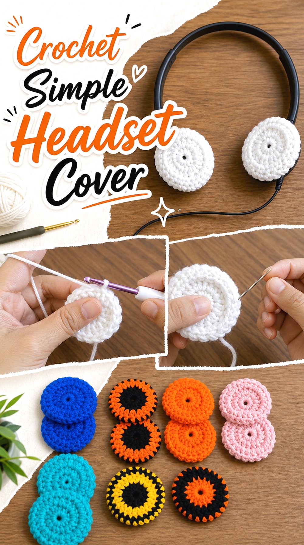 Crochet Simple Headset Cover