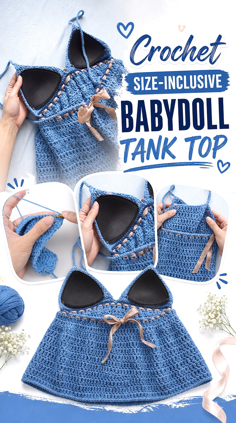 Crochet Size Inclusive Babydoll Tank Top